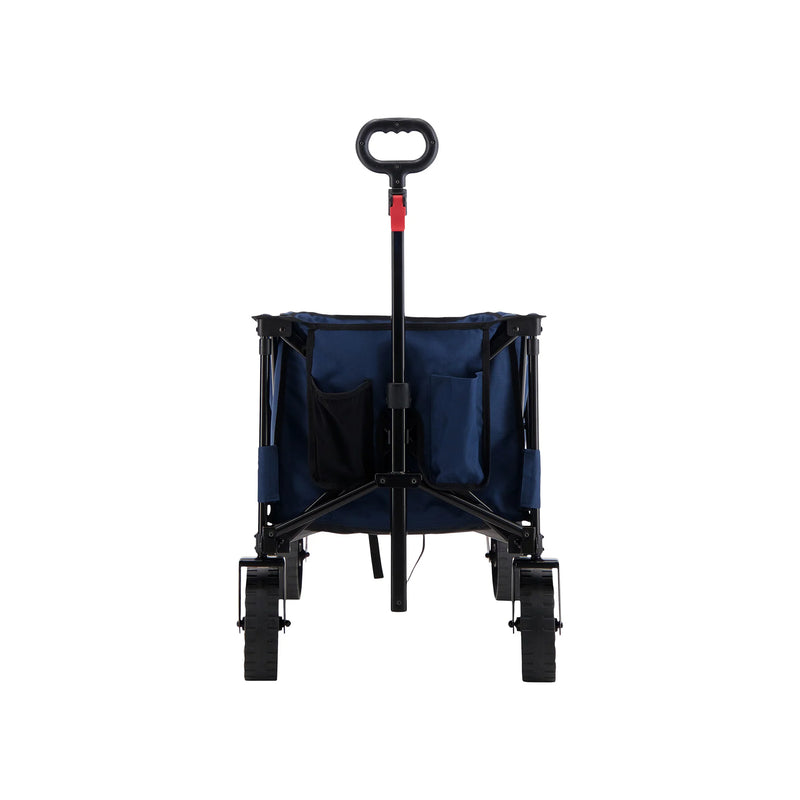 Woods Outdoor Collapsible Garden Utility Wagon Cart, Supports Up to 225lbs, Navy