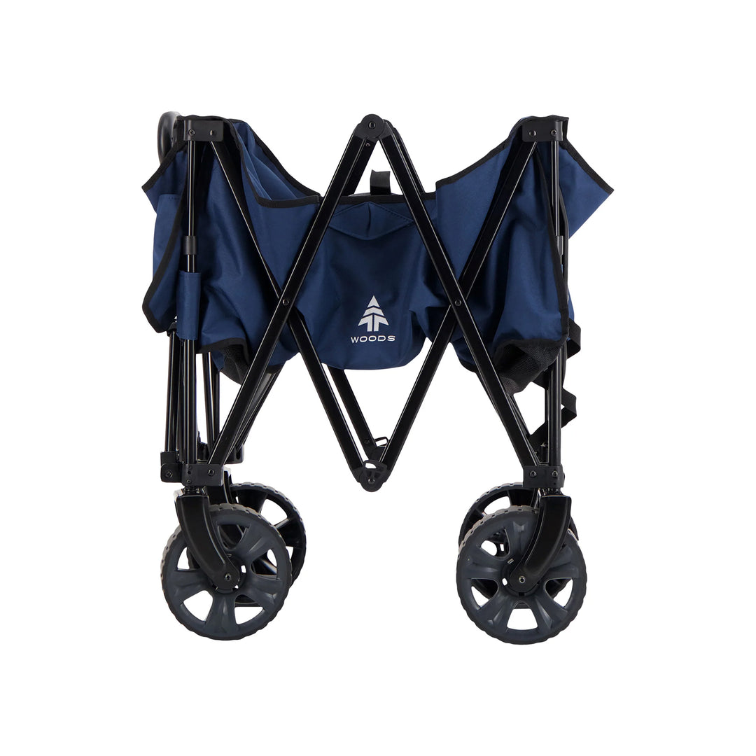 Woods Collapsible Utility Wagon Cart, Supports Up to 225lb, Navy (Open Box) - VMInnovations