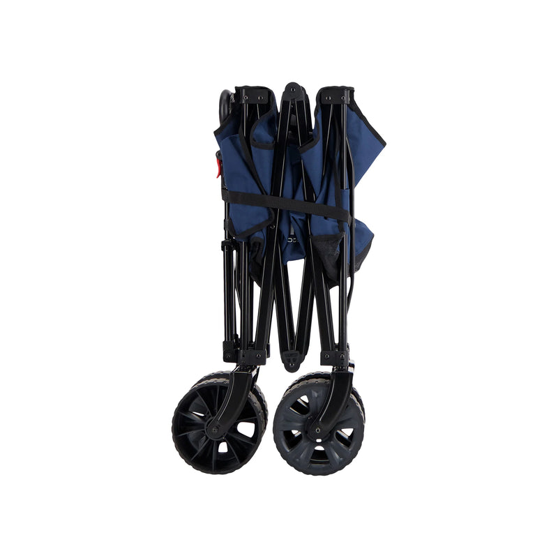 Woods Outdoor Collapsible Garden Wagon Cart, Supports Up to 225lbs, Navy (Used)