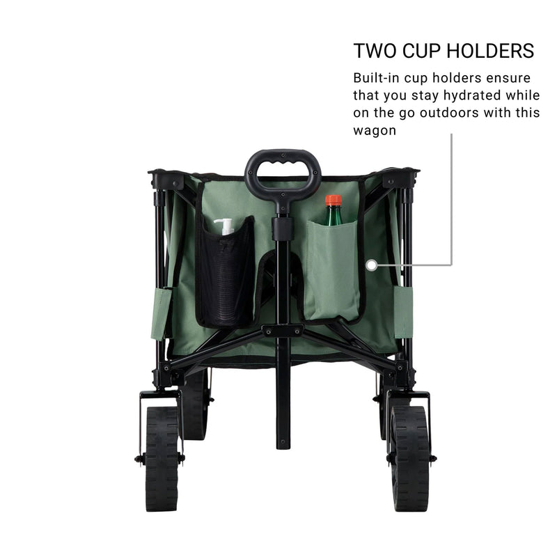 Woods Collapsible Garden Utility Wagon Cart, Up to 225 Lbs, Sea Spray (Used)