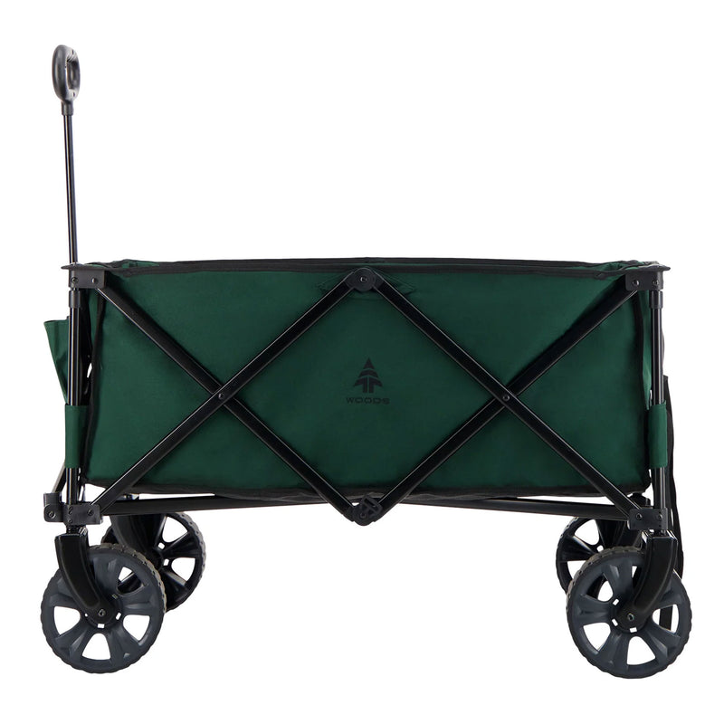 Woods Collapsible Utility Wagon Cart, Supports Up to 225lbs,Green (Open Box)