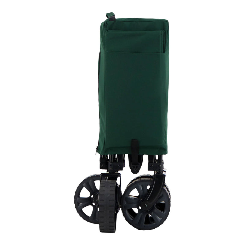 Woods Outdoor Collapsible Garden Utility Wagon Cart, Supports Up to 225lbs,Green