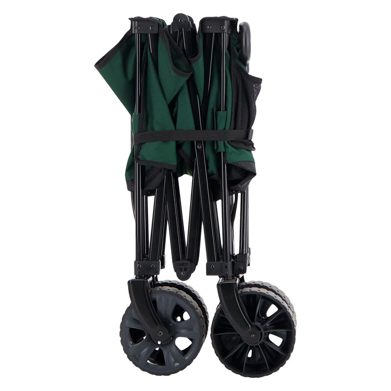 Woods Collapsible Utility Wagon Cart, Supports Up to 225lbs,Green (Open Box)