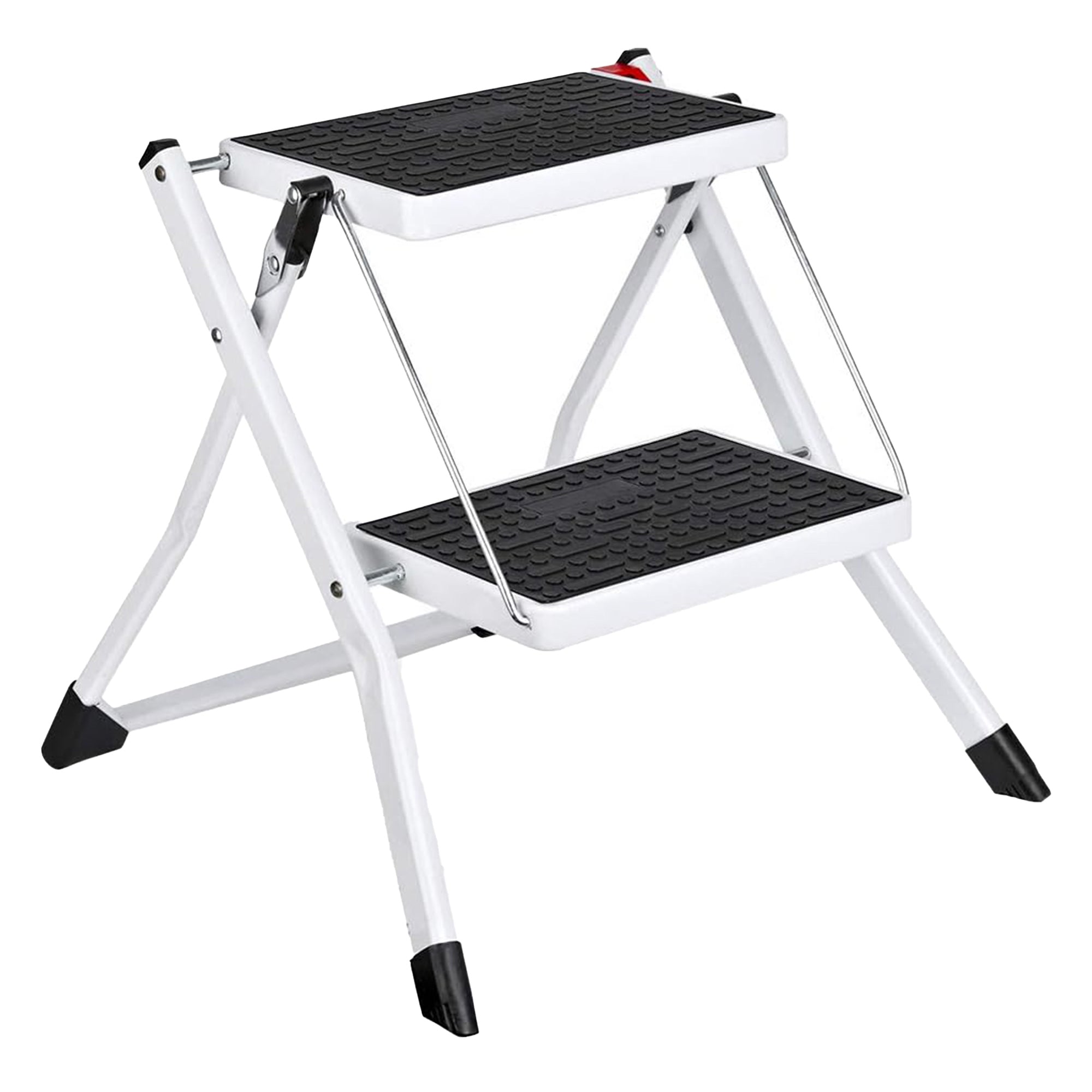 Delxo Steel Folding 2 Mini Step Stool Stepladder w/Non-Skid Stair & Carry Handle - VMInnovations