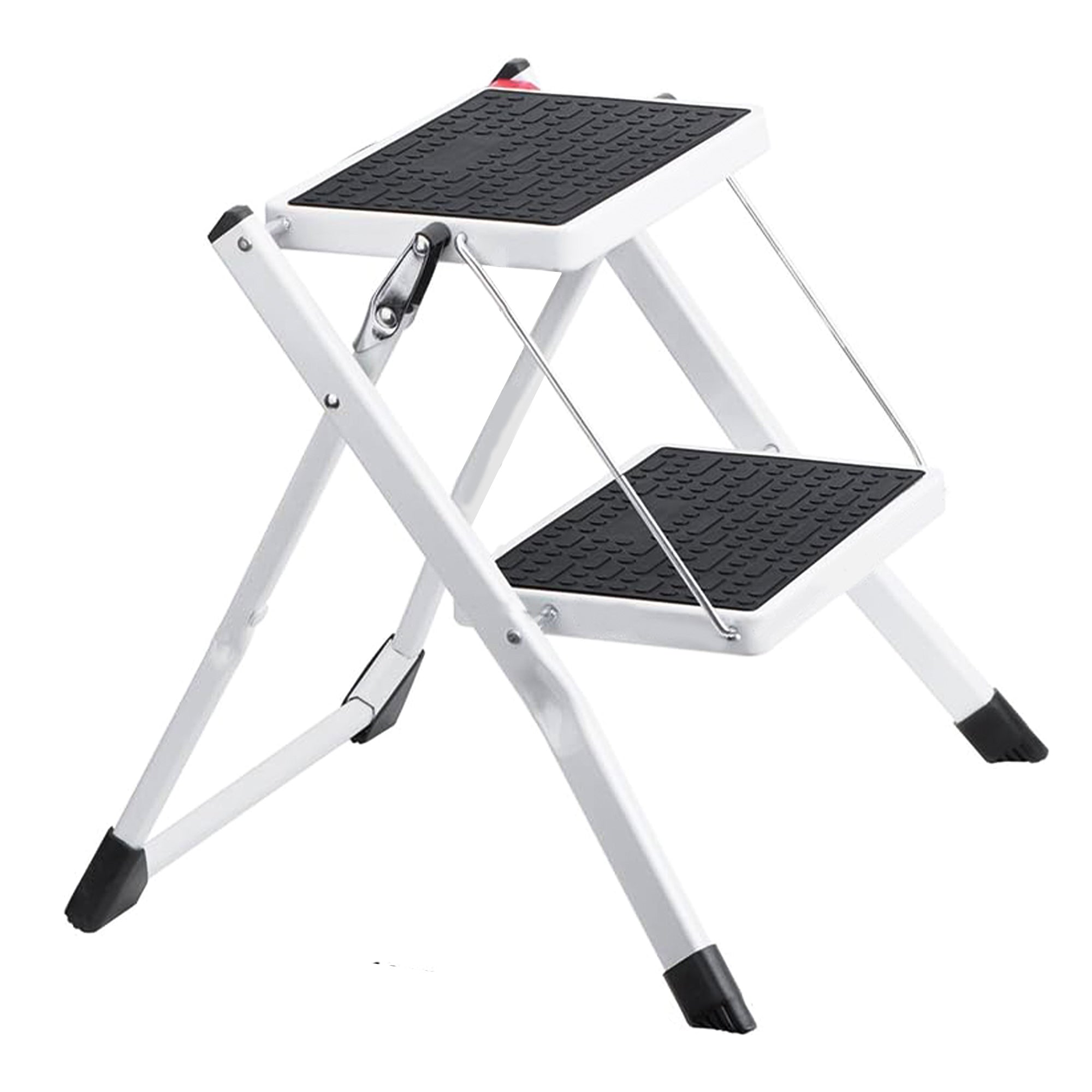 Delxo Steel Folding 2 Step Stool Stepladder w/Non-Skid Stair & Handle (Used) - VMInnovations