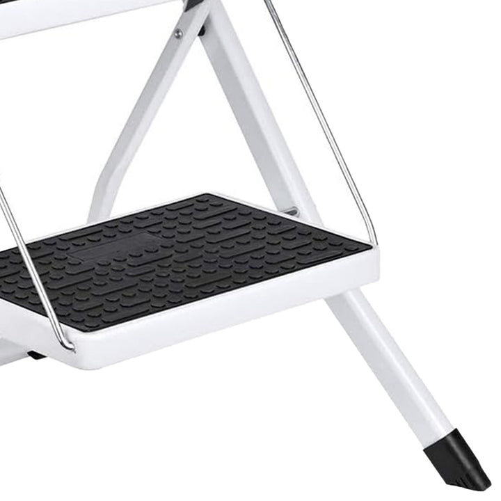 Delxo Steel Folding 2 Mini Stepladder w/Non-Skid Stair & Carry Handle (Open Box) - VMInnovations