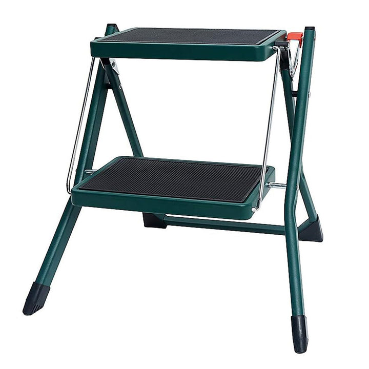 Delxo Foldable Steel 2 Step Stool Step Ladder w/Non Slip Wide Pedal, Green(Used) - VMInnovations
