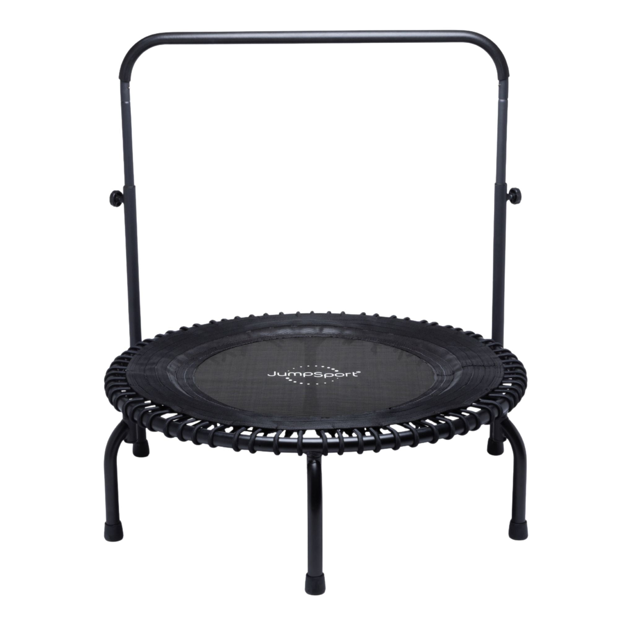 JumpSport 350i 39" Fitness Trampoline and Handle Bar with 30 Adjustable Bungees