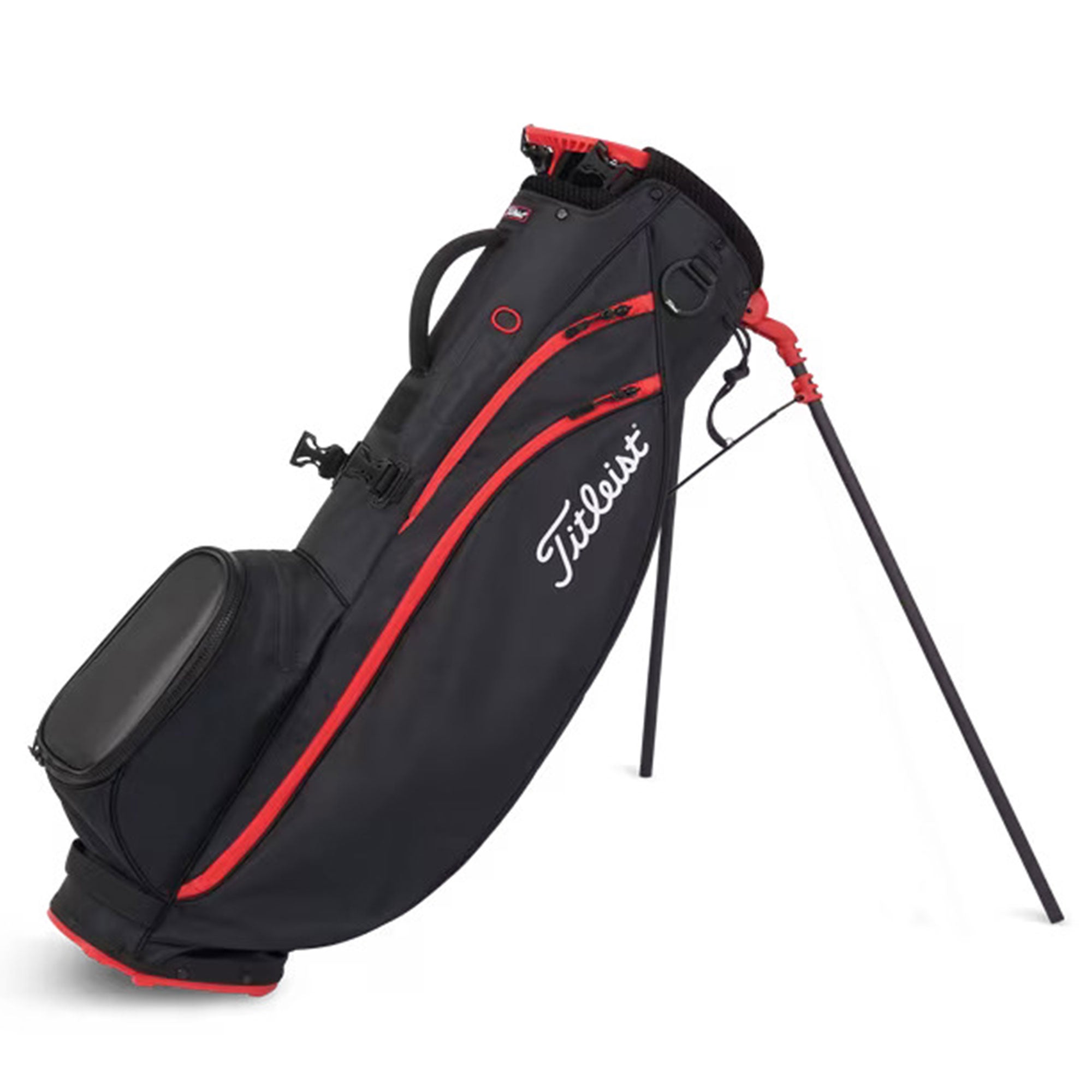Titleist Players 4 Carbon-S Golf Bag with Stand and Strap, Black/Red (Open Box)