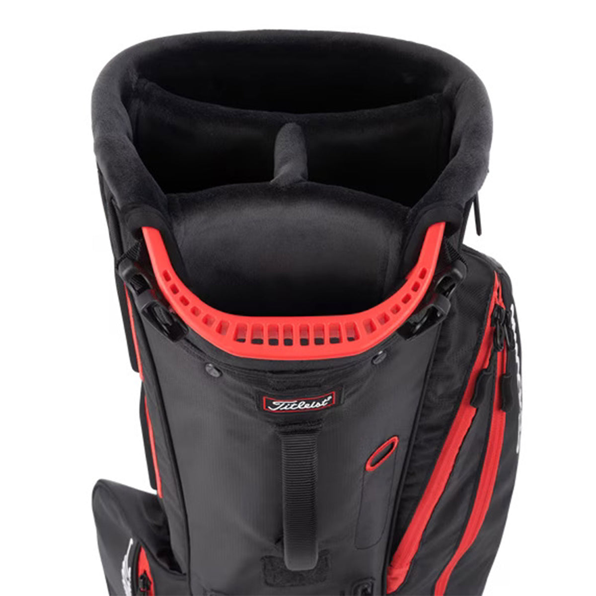 Titleist Players 4 Carbon-S Golf Bag with Stand and Strap, Black/Red (Open Box)