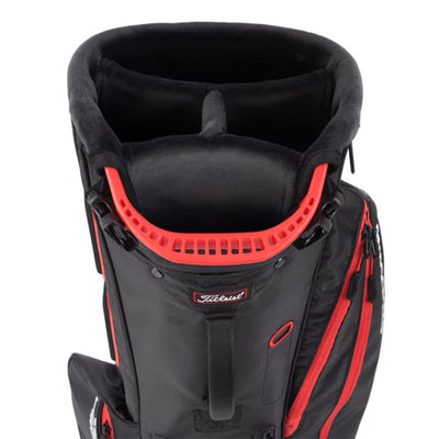 Titleist Players 4 Carbon-S Golf Bag with Stand and Strap, Black/Red (Open Box)