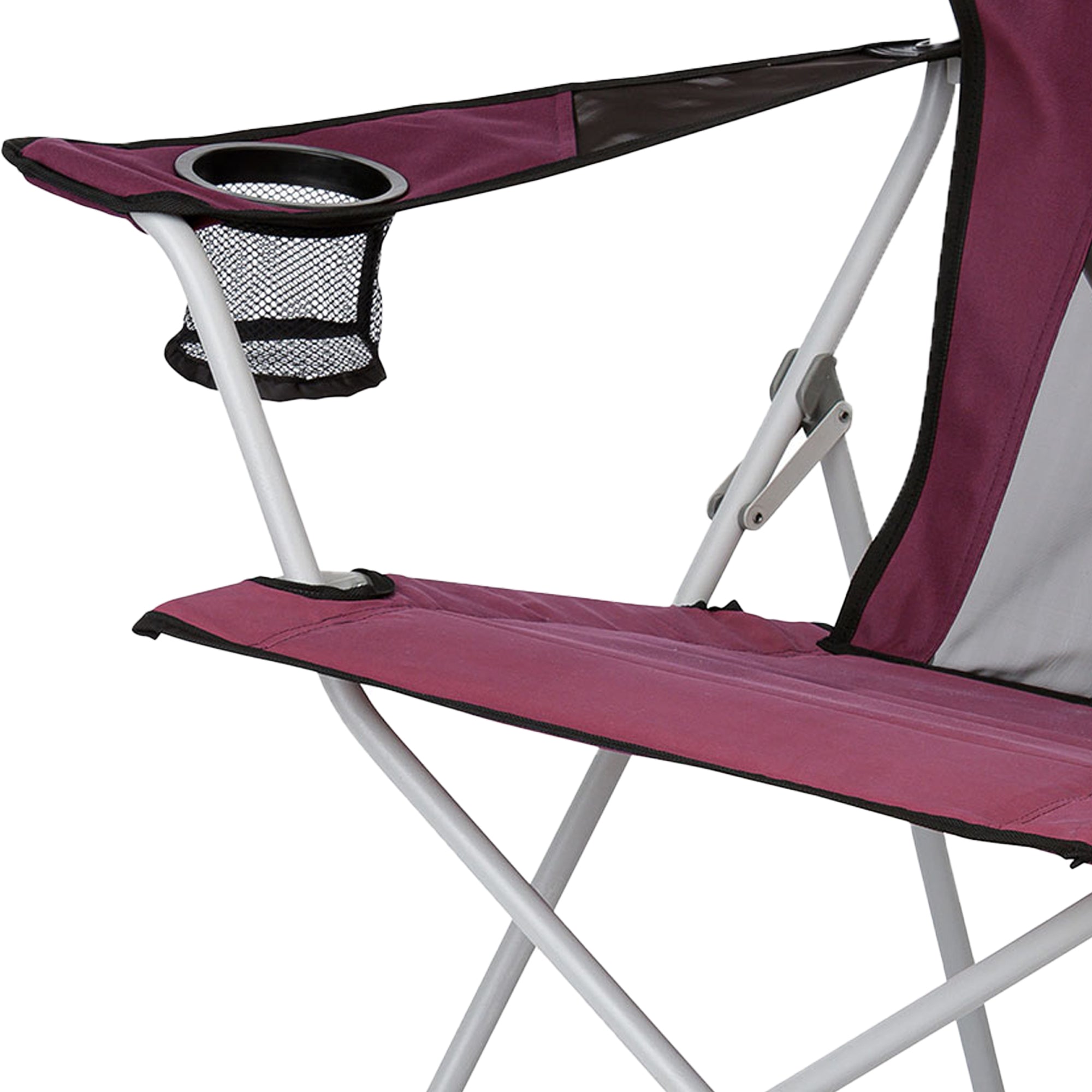CORE Portable Outdoor Camping Folding Chair w/Carry Storage Bag, Wine (6 Pack) - VMInnovations