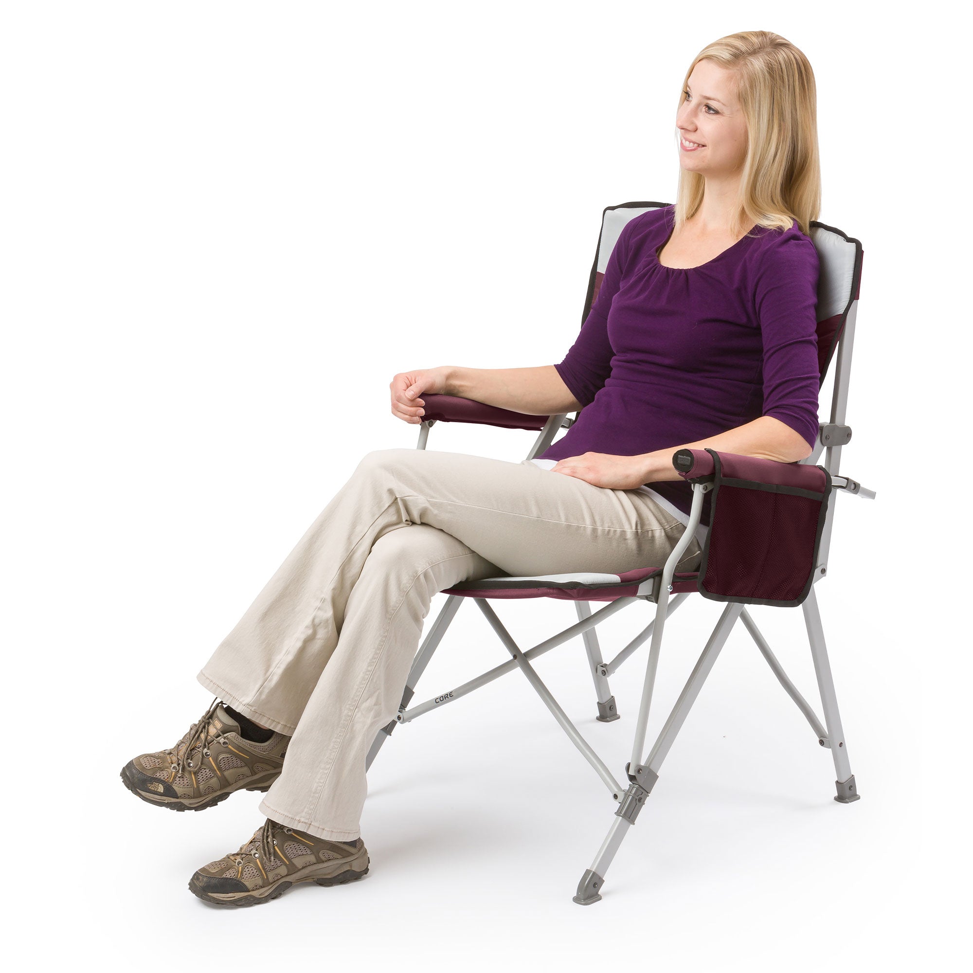 CORE 2 Pack 300 Pound Capacity Polyester Padded Arm Chair & Instant Cabin Tent - VMInnovations