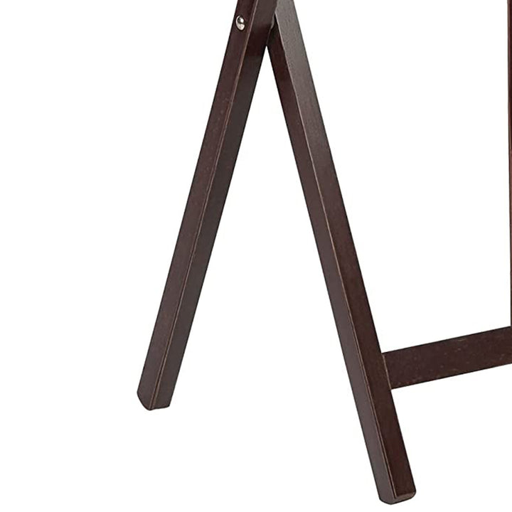 PJ Wood Folding Portable TV Snack Tray Table w/Compact Storage Rack, (Set of 7)
