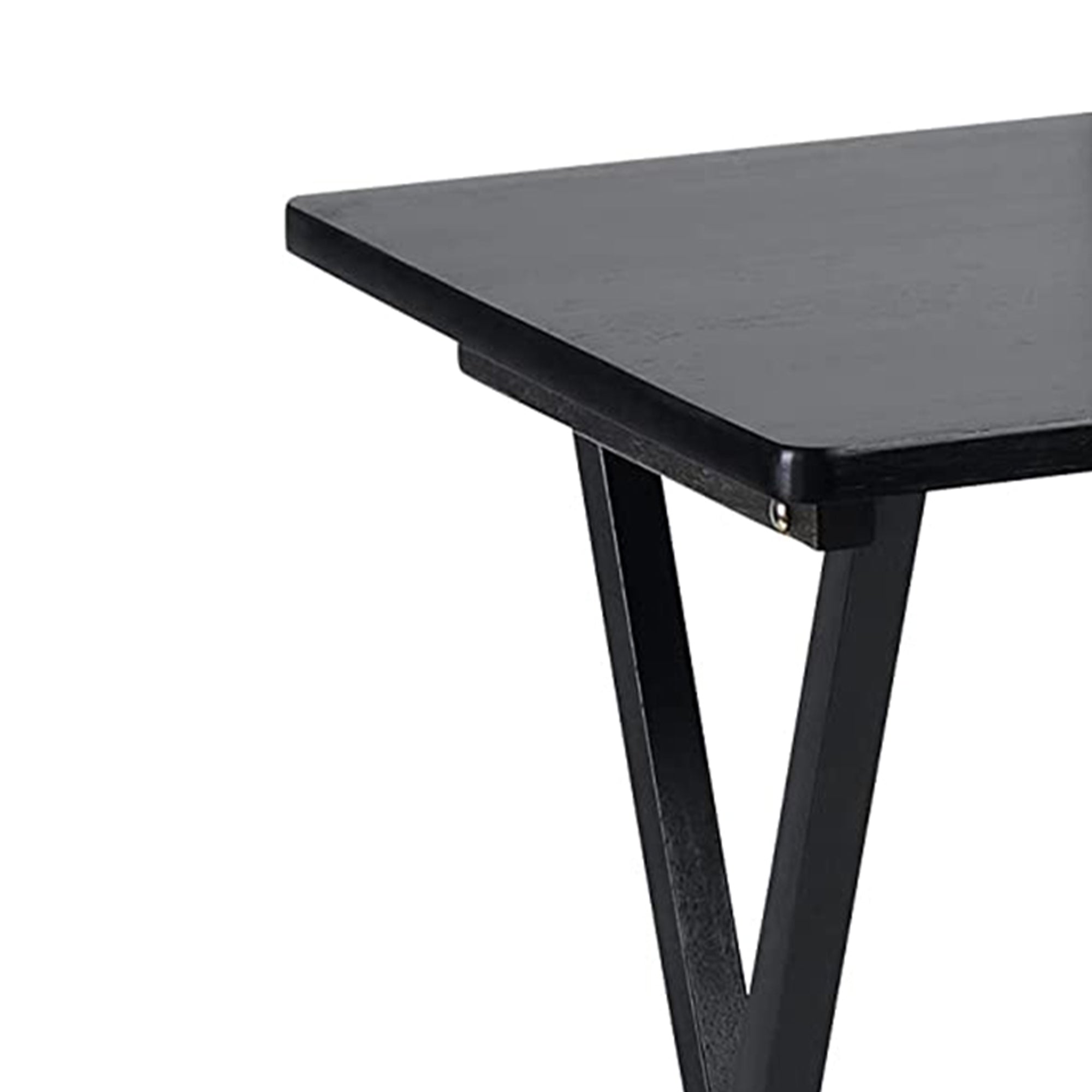 PJ Wood Portable Folding TV Snack Tray Table Desk Stand, Black (10 Piece Set) - VMInnovations