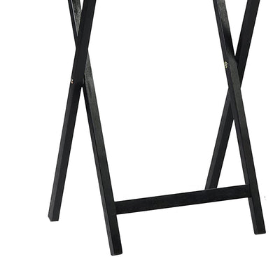 PJ Wood Portable Folding TV Snack Tray Table Desk Stand, Black (10 Piece Set) - VMInnovations
