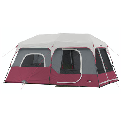 CORE Set of 2 Padded Round Folding Chair with Instant Cabin 14x9' 9 Person Tent