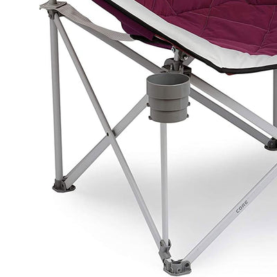 CORE Set of 2 Padded Round Folding Chair with Instant Cabin 14x9' 9 Person Tent