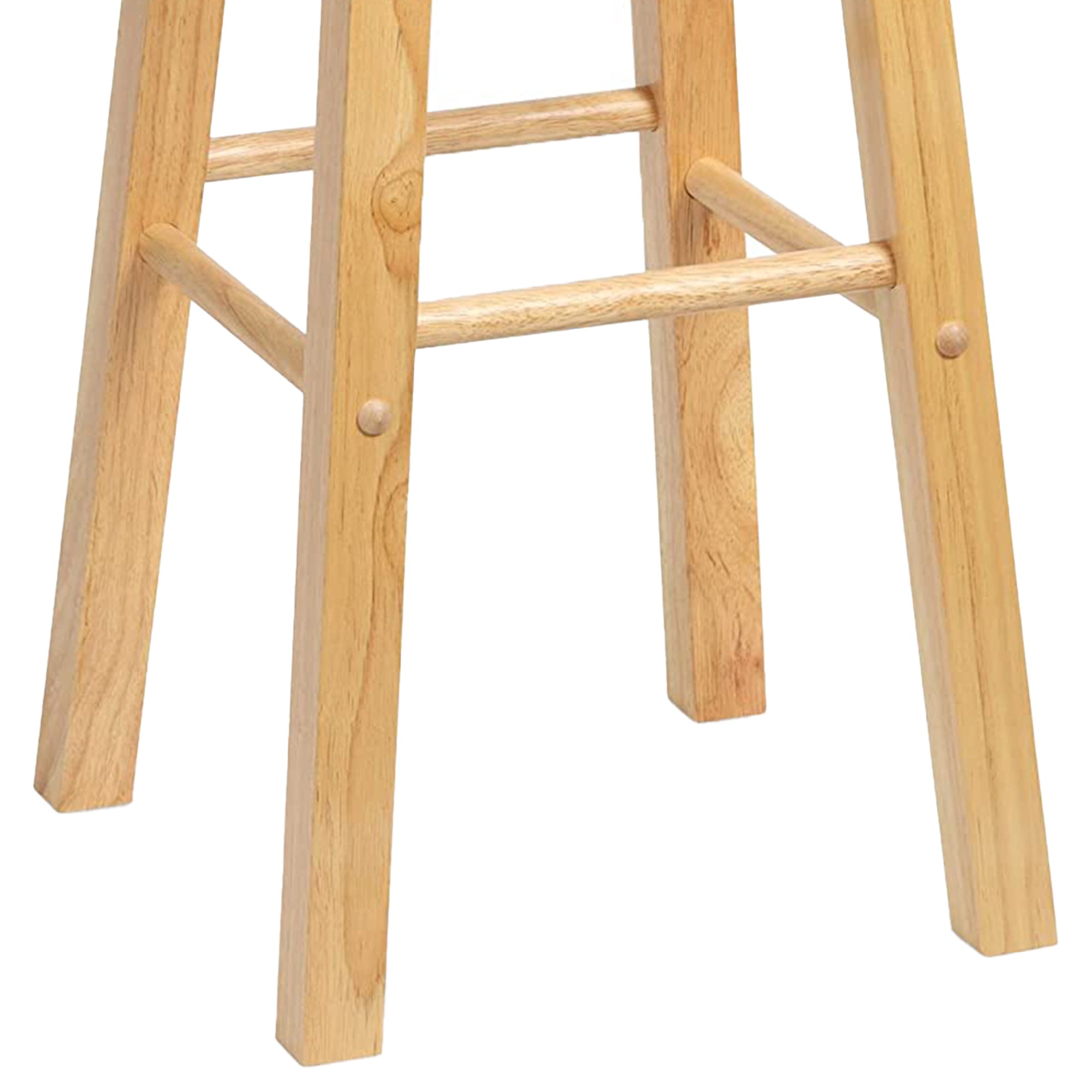 PJ Wood Classic Round Seat 29" Tall Kitchen Counter Stools, Natural (Set of 10) - VMInnovations
