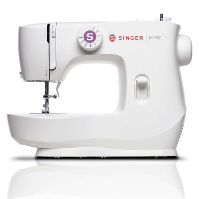 Singer Portable Steel Sewing Machine with LED Lighting and Accessories, White - VMInnovations