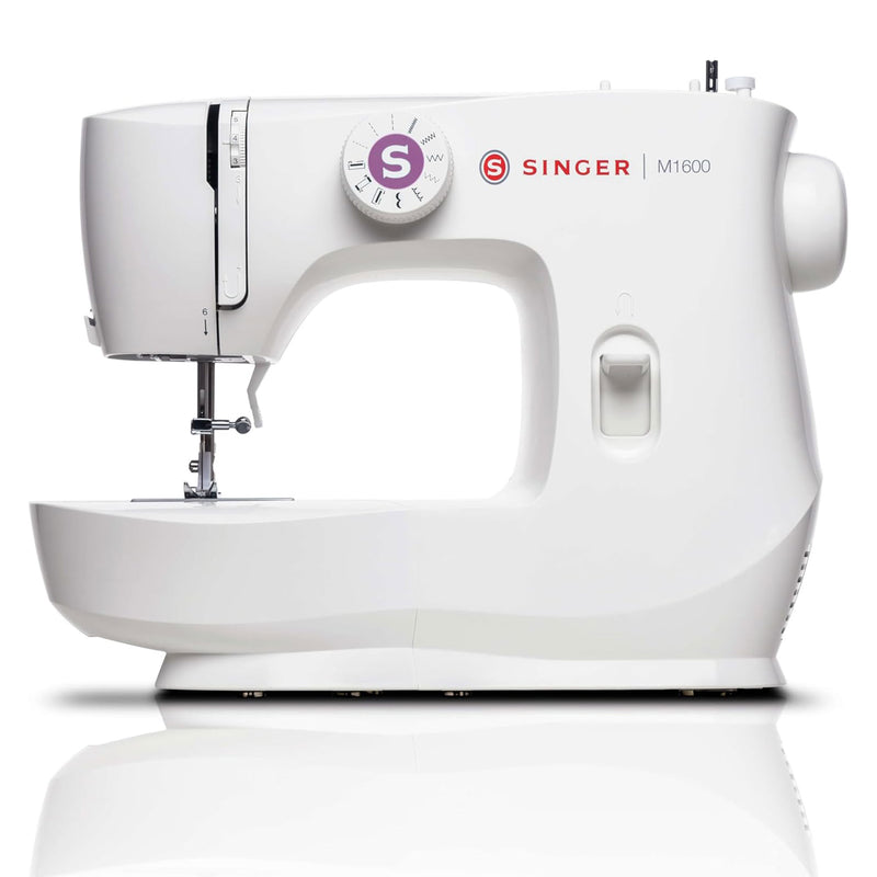Singer Portable Steel Sewing Machine with LED Lighting and Accessories, White