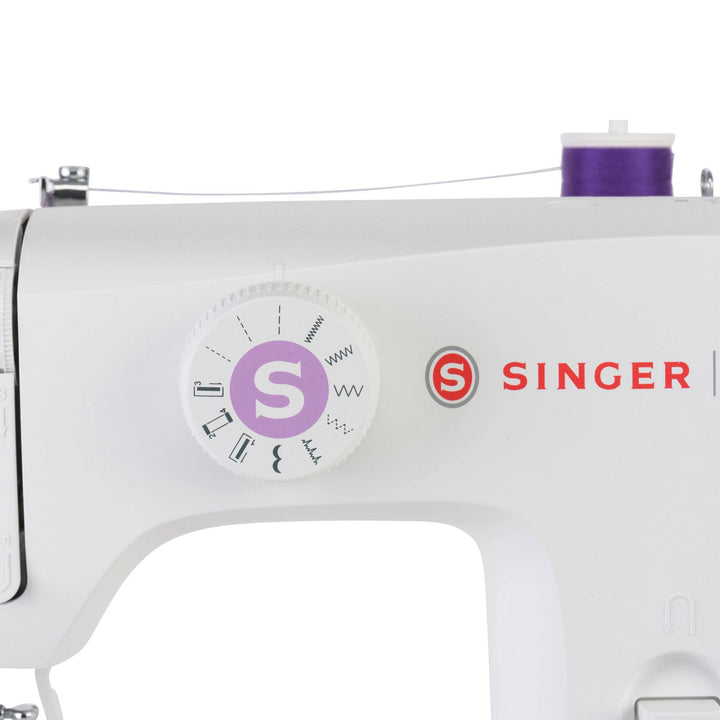 Singer Portable Steel Sewing Machine with LED Lighting and Accessories, White