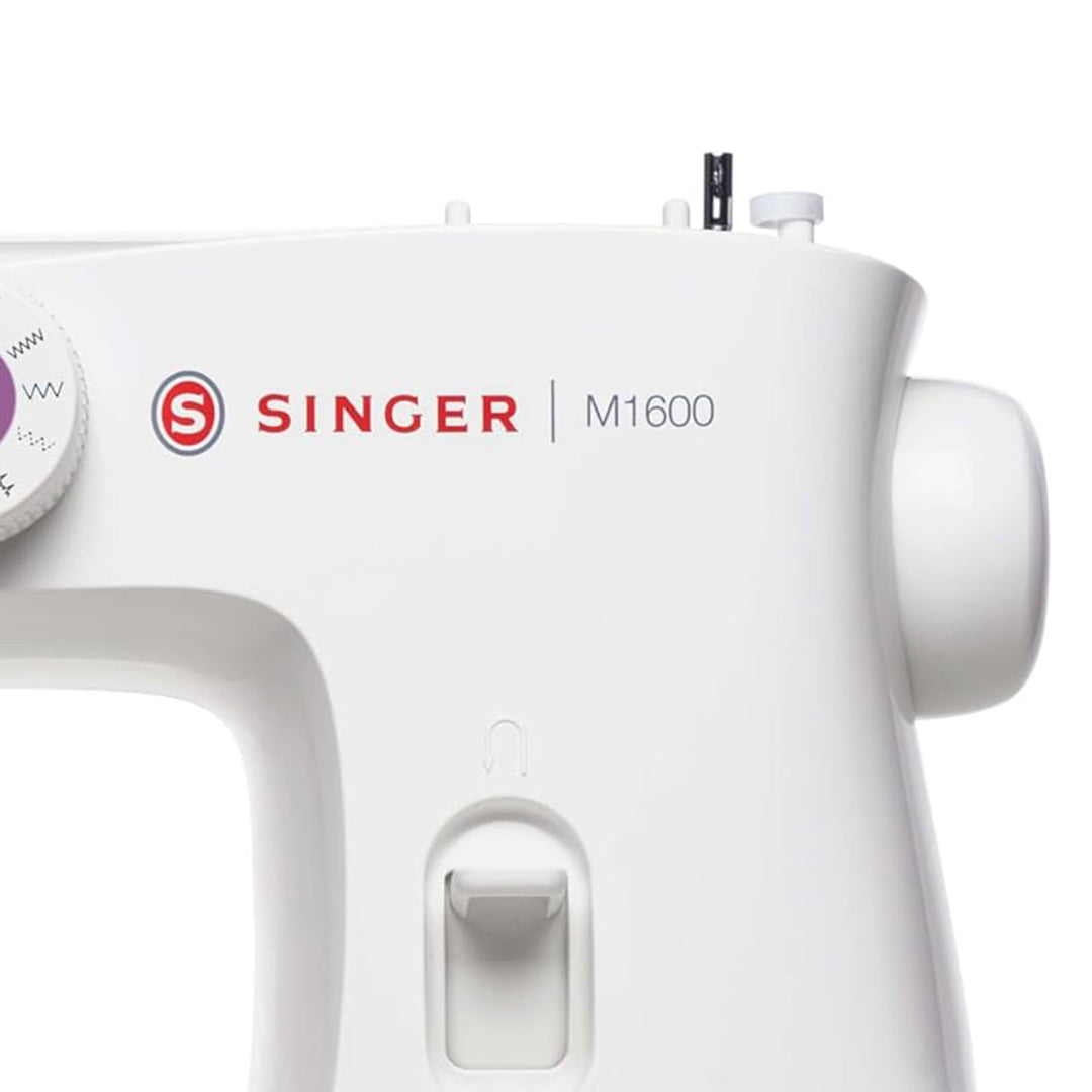 Singer Portable Steel Sewing Machine with LED Lighting and Accessories, White