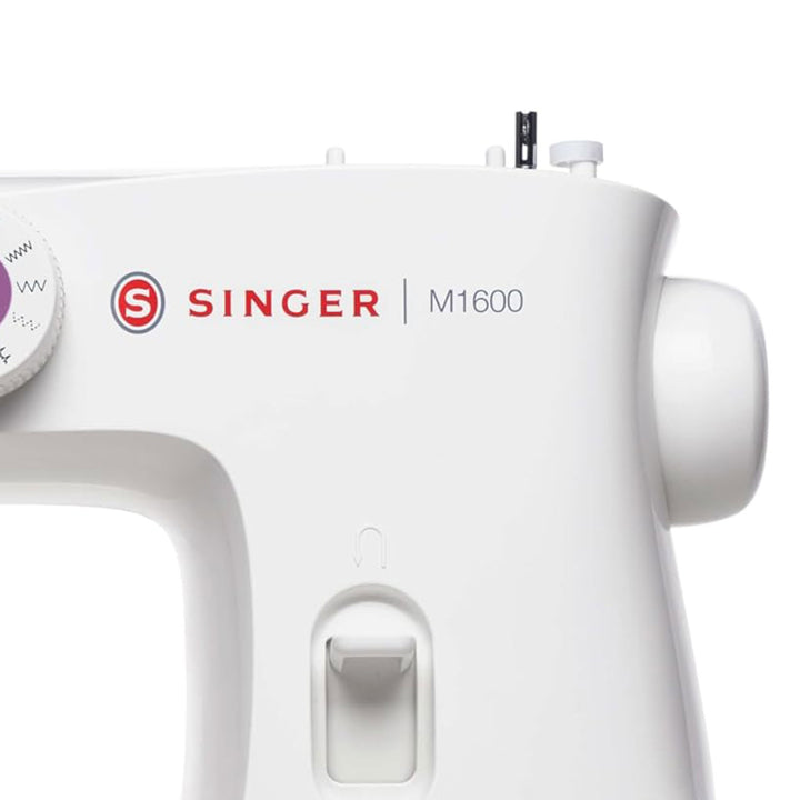 Singer Portable Steel Sewing Machine with LED Lighting and Accessories, White