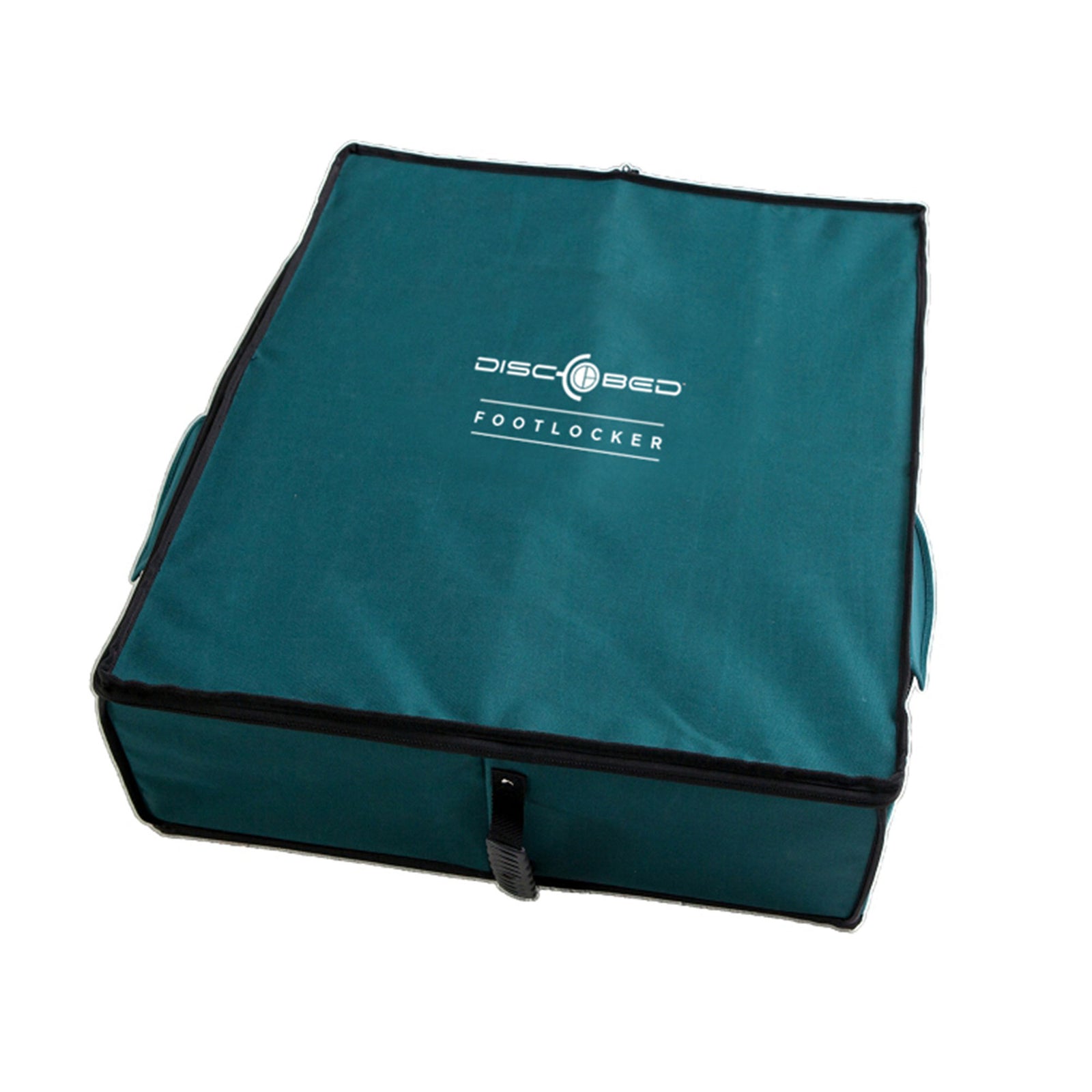 Disc-O-Bed Footlocker, Expandable Under Cot Storage for Camping Gear, Green - VMInnovations