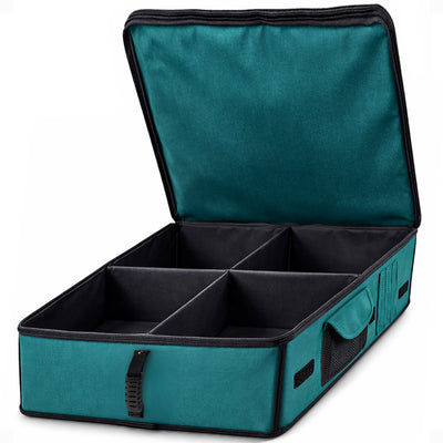 Disc-O-Bed Footlocker, Expandable Under Cot Storage for Camping Gear, Green - VMInnovations