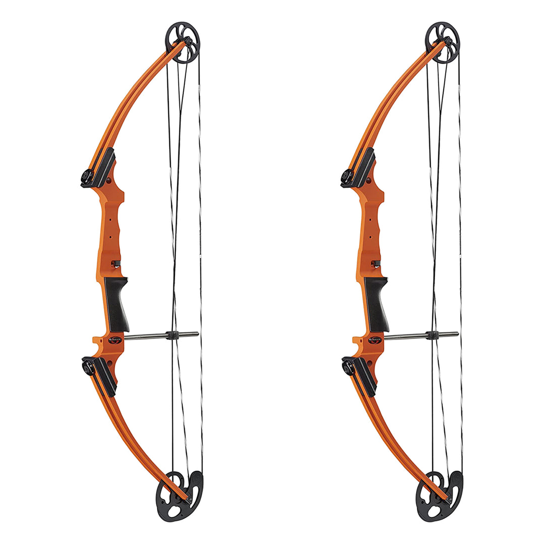 Genesis Original Archery Adjustable Right Handed Compound Bow, Orange (2 Pack)