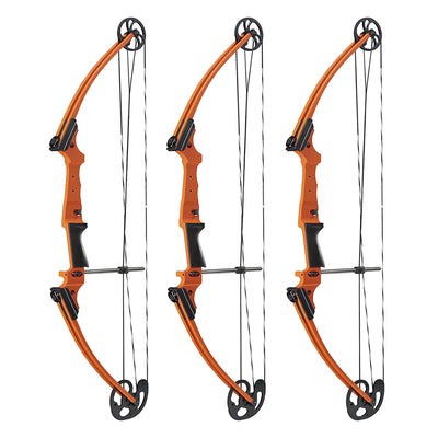 Genesis Original Archery Adjustable Right Handed Compound Bow, Orange (3 Pack)