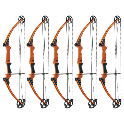 Genesis Original Archery Adjustable Right Handed Compound Bow, Orange (5 Pack)