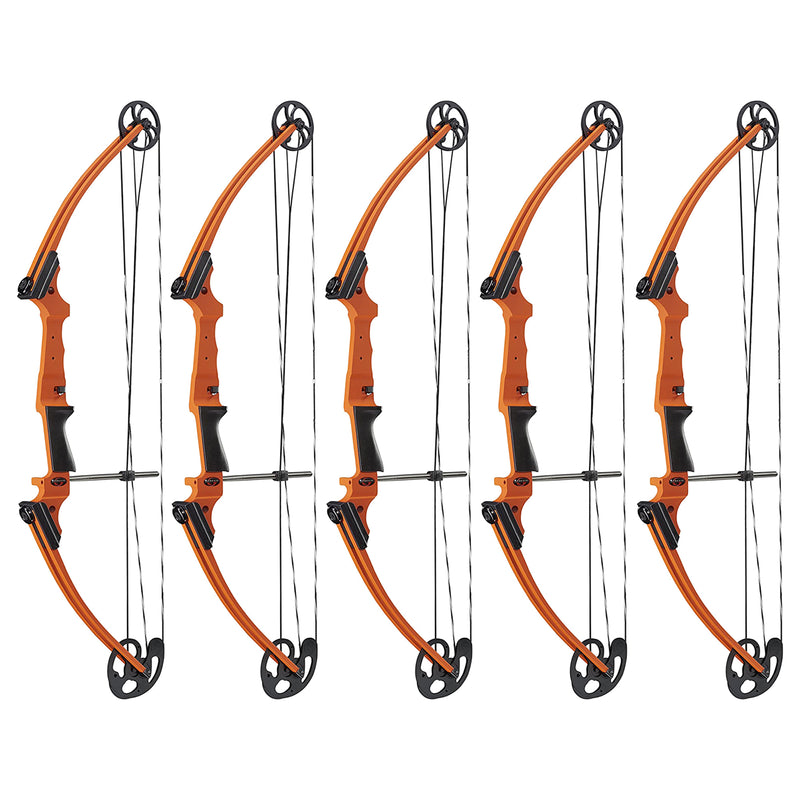 Genesis Original Archery Adjustable Right Handed Compound Bow, Orange (5 Pack)