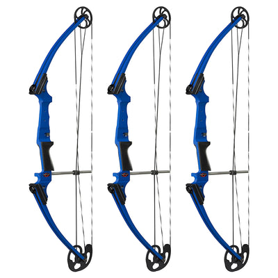 Genesis Archery Compound Bow with Adjustable Sizing, Left Handed, Blue (3 Pack)