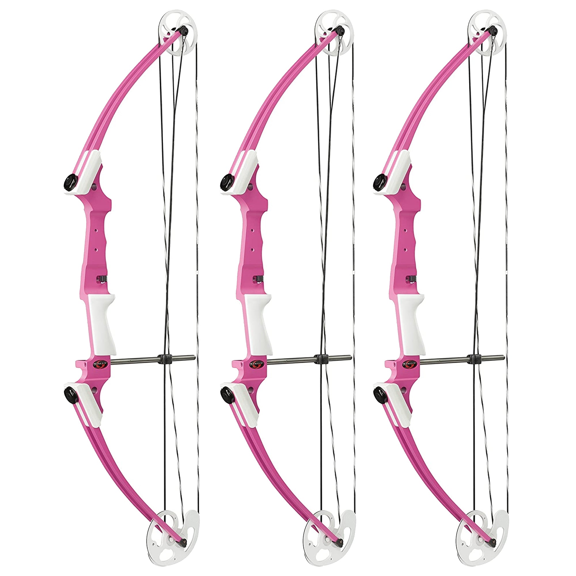 Genesis Archery Compound Bow with Adjustable Sizing, Right Handed, Pink (3 Pack)