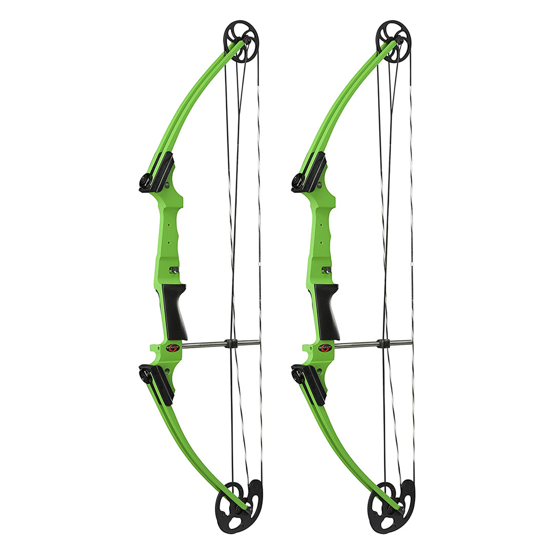 Genesis Archery Original Adjustable Right Handed Compound Bow, Green (2 Pack)