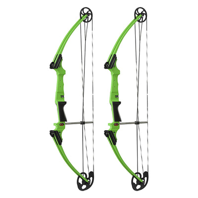 Genesis Archery Original Adjustable Right Handed Compound Bow, Green (2 Pack)