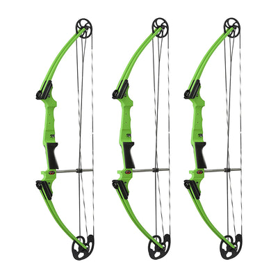 Genesis Archery Original Adjustable Right Handed Compound Bow, Green (3 Pack)