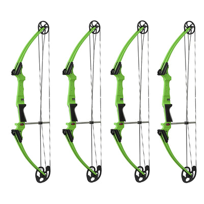 Genesis Archery Original Adjustable Right Handed Compound Bow, Green (4 Pack)