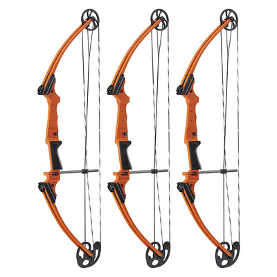 Genesis Archery Original Adjustable Left Handed Compound Bow, Orange (3 Pack)