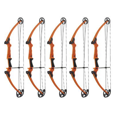 Genesis Archery Original Adjustable Left Handed Compound Bow, Orange (5 Pack)