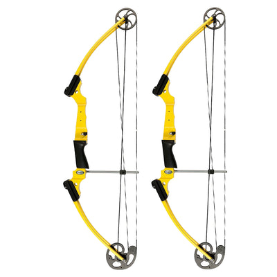 Genesis Archery Original Adjustable Right Handed Compound Bow, Yellow (2 Pack) - VMInnovations