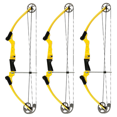 Genesis Archery Original Adjustable Right Handed Compound Bow, Yellow (3 Pack)
