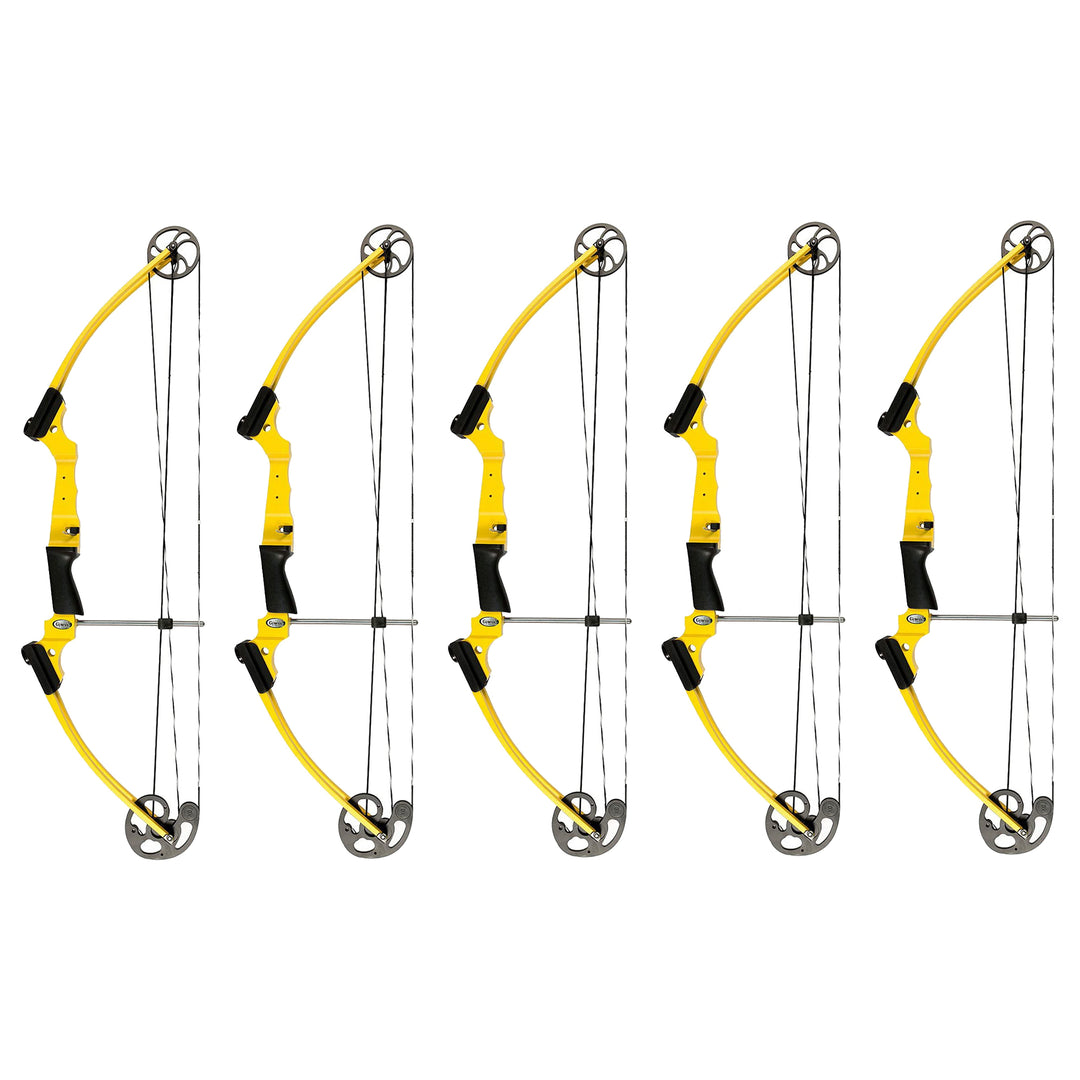 Genesis Archery Original Adjustable Right Handed Compound Bow, Yellow (5 Pack)