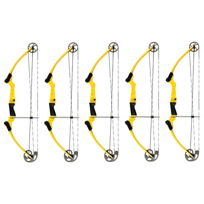 Genesis Archery Original Adjustable Right Handed Compound Bow, Yellow (5 Pack)