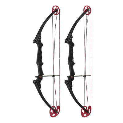 Genesis Archery Original Adjustable Right Handed Compound Bow, Black (2 Pack)