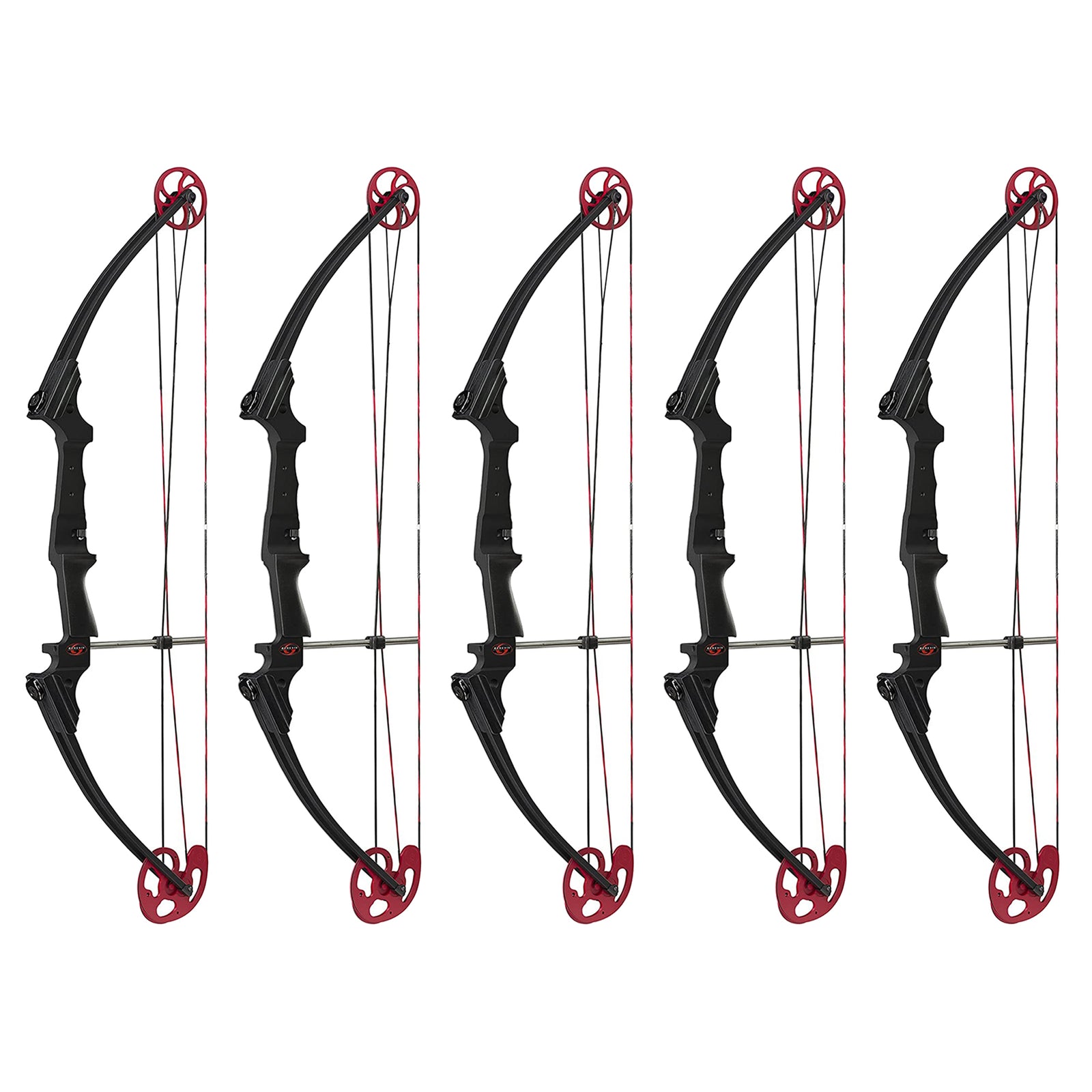 Genesis Archery Original Adjustable Right Handed Compound Bow, Black (5 Pack) - VMInnovations