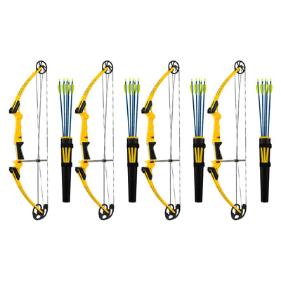 Genesis Archery Original Right Hand Compound Bow Kit w/Arrows & Quiver (4 Pack)