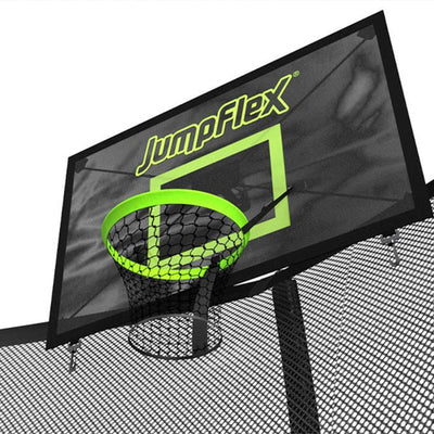 JumpFlex PROJAM Hero Basketball Hoop and Net Attachment for Trampolines, Black